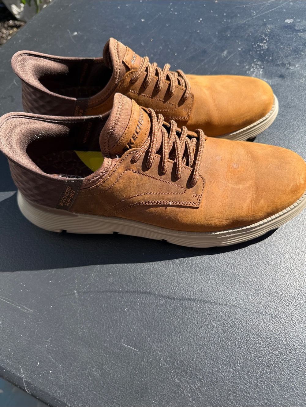 Men's Skechers Slip-ins Brown Casual Leather shoes